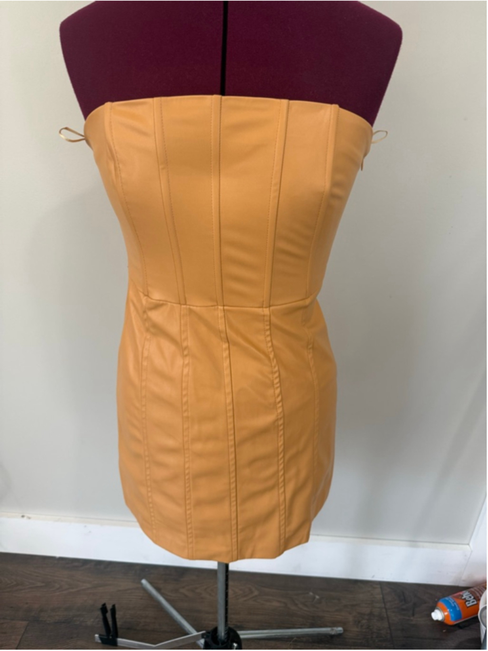 Zara Faux Leather Mini Strapless Dress
Small